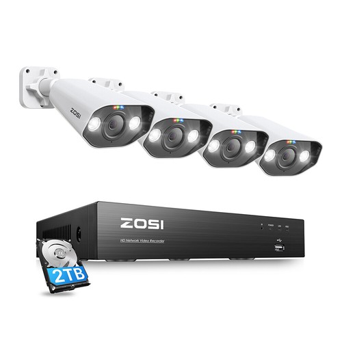 ZOSI 4K Außen POE Überwachungskamera Set 8CH 2TB NVR 4x8MP IP Kamera Ton WIE NEU - Bild 16 von 16