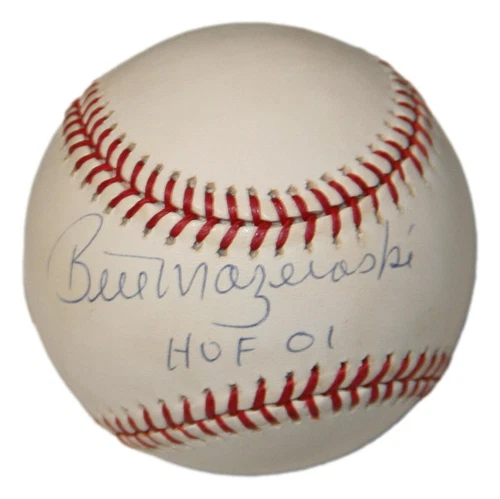 Bill Mazeroski Autographed ONL Baseball w/HOF Pirates TRISTAR