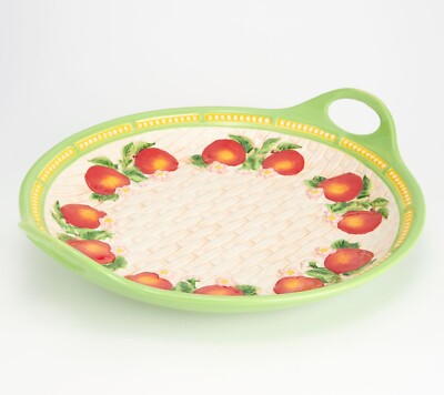 Temp-tations 15''x13'' Platter Serving Tray Cake Plate, APPLE, Dimensional H218497