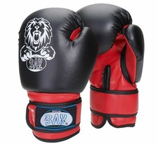 BAY&reg; MINI Kinderboxhandschuhe LEON schwarz rot Kids Boxhandschuh Kinder klein