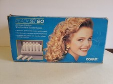 Vintage Conair Ready Set Go Hot Rollers HS5A Pageant Wedding Curlers W/11 Clips