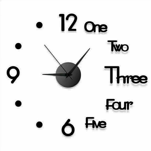 DIY 3D Modern Large Number Mirror Wall Sticker Big Watch Home Office Decor US - Picture 12 of 17