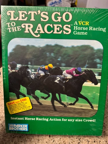 Vintage 1987 Parker Brothers Lets Go to The Races VHS Horse Race Game SEALED