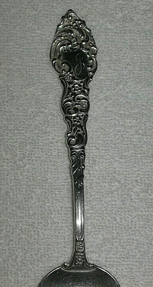 Colher de sopa/colher de servir antiga Unger Brothers esterlina grande - Passaic - 8" #2 - Imagem 2 de 4