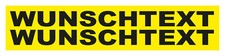 Feuerwehr Reflex R&uuml;ckenschild 380 x 80 mm, mit Wunschtext, zwezeilig, gelb neu