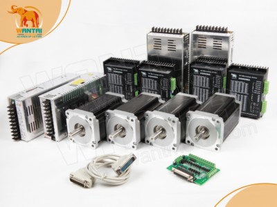 Wantai 4Axis NEMA34 Stepper Motor 1700Oz-in&CNC Plasma Driver 8.2A&Power kit