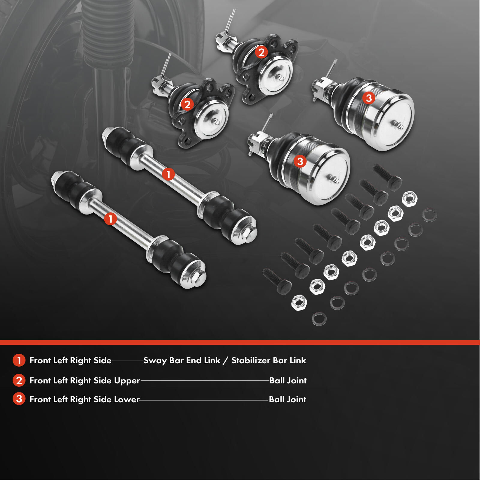 6x Front Sway Bar Link w/ Ball Joint for Chevrolet Express 1500 2500 GMC Savana eBay