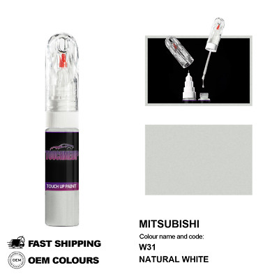 FÜR MITSUBISHI NATURAL WHITE W31 Lackstift Pinsel Fix Kit Kratzer Chip