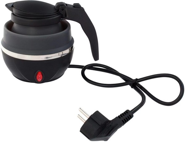 Eurotrail Faltbarer Wasserkocher 0,8L, Schwarz-image