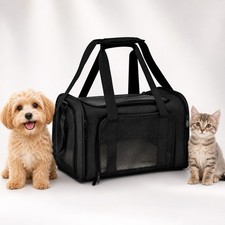 17.5" Pet Travel Carrier Bag - Collapsible Cat  Dog Carrier - Breathable, Du...