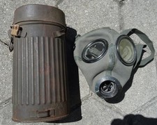 Gasmaske + Dose Wehrmacht Luftschutz Auer Draeger
