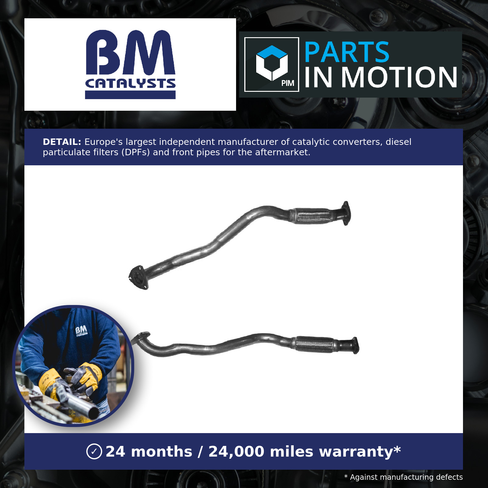BM Catalysts Connecting Exhaust Pipe BM50112 & fitting kit FK50112B - Image 5