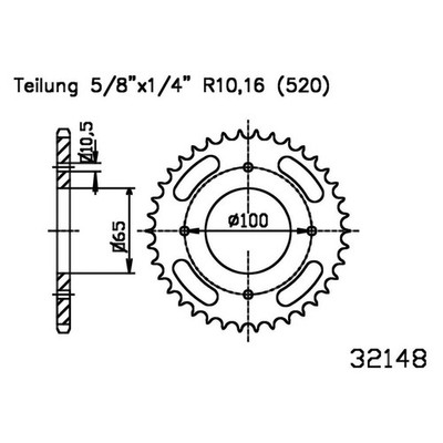 Kettenrad 35 Zähne für SYM Wolf 250 N i SB250Ni Bj 2013-2016 von Esjot - Neu