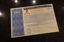 Vintage ATARI 2600 Electronic  Video Arcade game console STOCK CERTIFICATE C1 #4