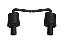 Gibson 619693B Black Elite Axle Back Dual Exhaust System For 2011-2018 Explorer