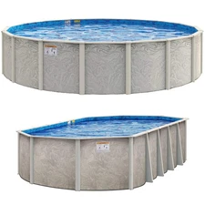 HII Delta Dream 52" or 54" Tall Aluminum Above Ground Pool Kit plus Starter Pack