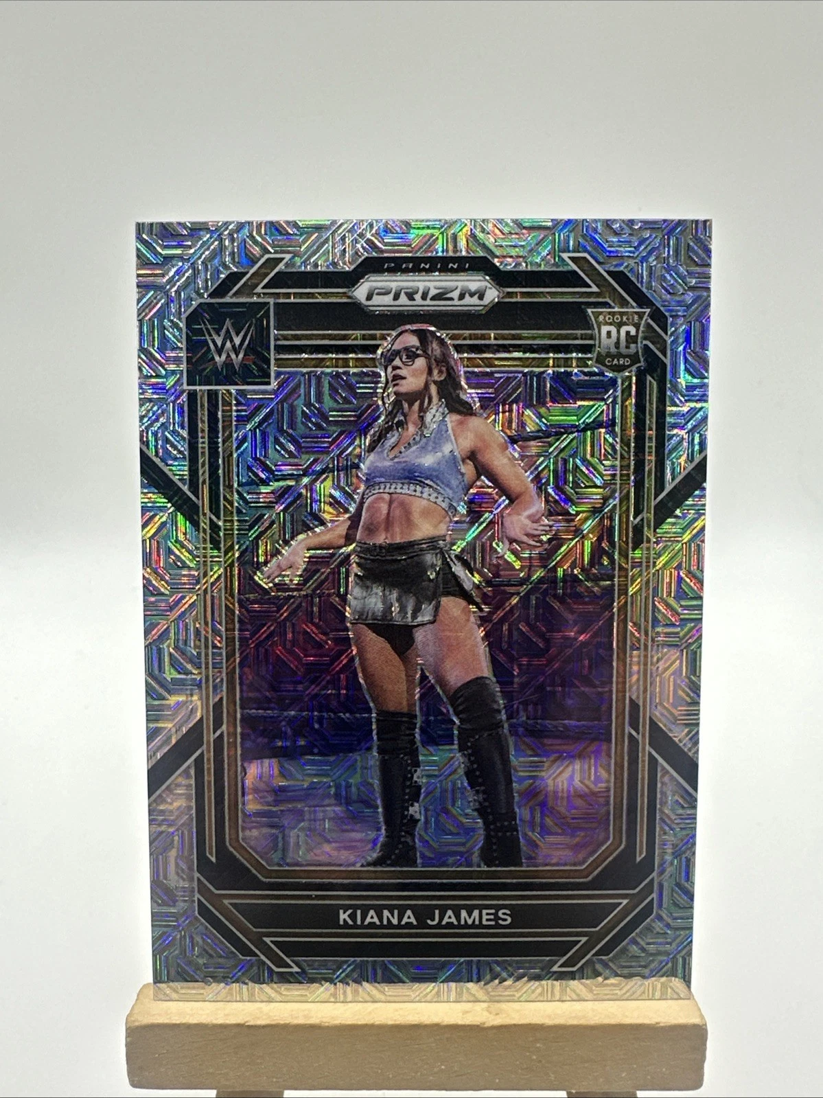 2023 Panini Prizm WWE #138 Kiana James /25 Mojo Prizm Rookie Card RC