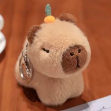 Capybara Plush Toy Pendant Capybara Plushie Keychain Kawaii Bag Key Ring Cute