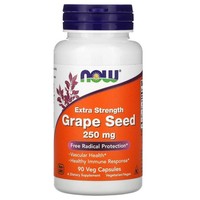 NOW Foods Traubenkern Extra Strength 250Mg (Traubenkernextrakt) 90 Vegetarische