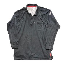 Bulwark Shirt Mens XL Black FR Flame Resistant IQ Henley Long Sleeve Workwear