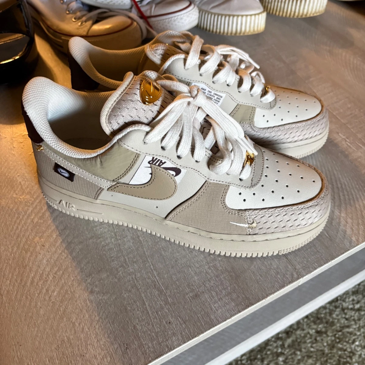 Nike Air Force 1 '07 LX Tan Bling W for sale | eBay
