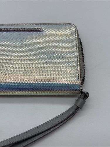 Marc by Marc Jacobs Silver Holographic Zip Around Wallet NWT M0001894 - Picture 4 of 11