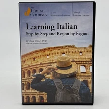 Great Courses Learning Italian Step by Step and Region By Region 4 Disk DVD Set