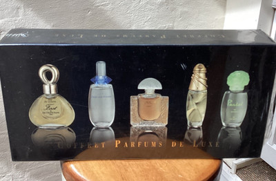 Vintage Paris Coffret Parfums De Luxe Miniatures Wood Jewelry Box