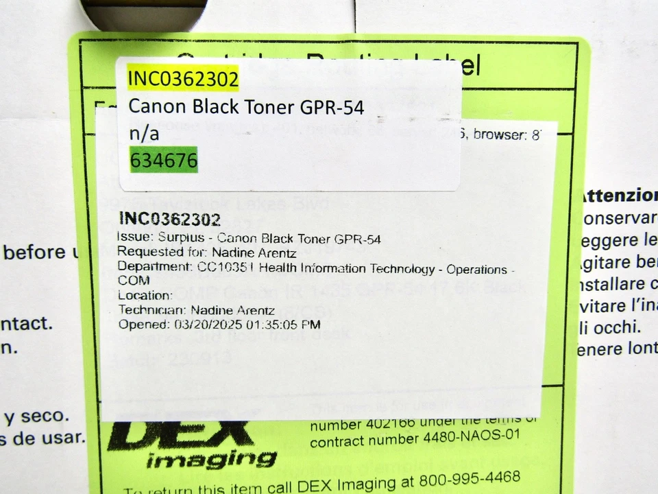 Tóner compatible con KATUN GPR-54 para CANON imageRUNNER 1435 - Lote de 3 Foto 4 de 4