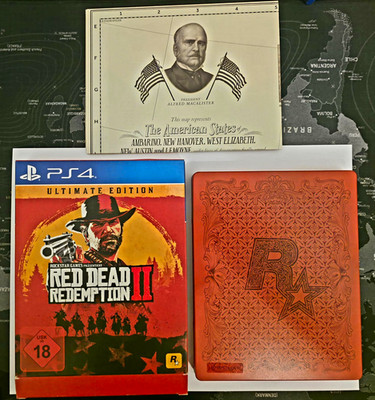  Red Dead Redemption 2 Ultimate Edition (PS4) Inkl. Steelbook + Karte - Top!