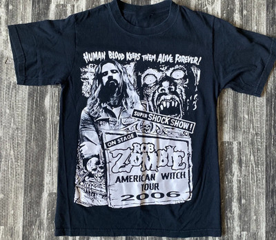 Rob Zombie AMERICAN WITCH TOUR 2006 Shirt Classic BLACK Unisex S-5XL