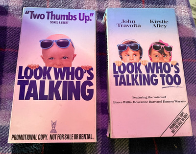 Look Who s Talking VHS Lot 2 & Too John Travolta Promo Copies