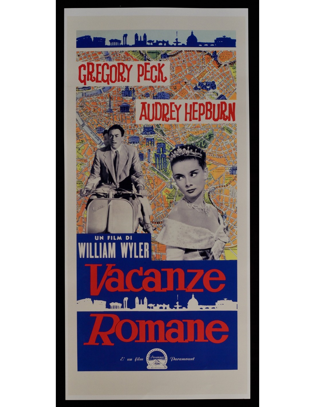 Locandina originale film Vacanze romane (1953) - Regia di William Wyler