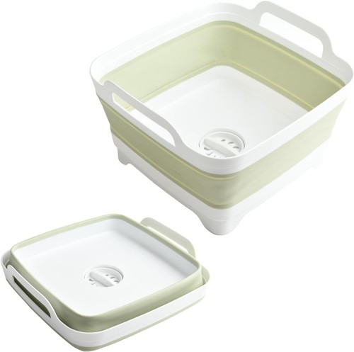 Collapsible Dish Basin,Dish Tub for Kitchen Sink,Collapsible Sink with Green