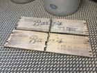 2 Vintage Wooden Soda Crate Side Panel Sign Barq’s Root Beer Wood Box Barqs