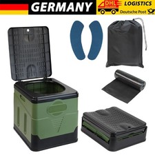 faltbare Campingtoilette max 150 kg mobile WC 12 Toilettenbeuteln Grün Tragbare