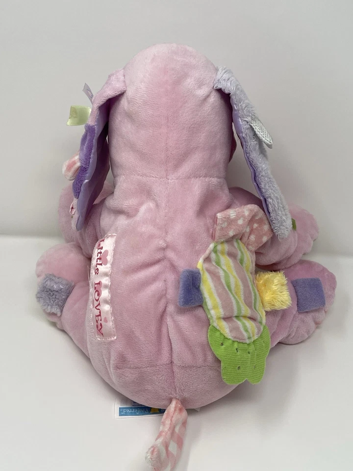 Brinquedo de pelúcia infantil preferido Little Lovey rosa filhote de cachorro bebê taggy bicho de pelúcia - Imagem 4 de 4