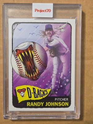 TOPPS PROJECT 70 RANDY JOHNSON by ALEX PARDEE #214 BASEBALL CARD IN CASE