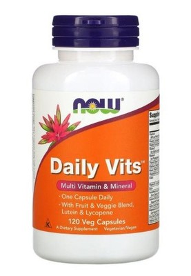 NOW FOODS DAILY VITS, MULTI-VITAMINE & MINERALIEN, 120 VEG-KAPSELN