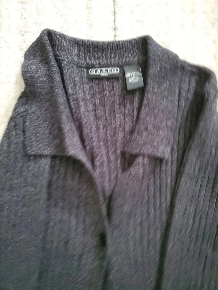 G.A.S. CO 2 PIECE SWEATER DRESS DARK GREY SIZE LARGE L - Image 4 of 4