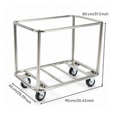 Laundry Cart Frame Mobile Housekeeping Cart Frame Sturdy for Hotels, Laundries