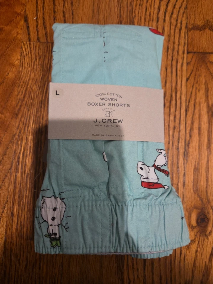 Boxers J.Crew X Peanuts Azul Talla Grande - Muñeco de Nieve Snoopy Woodstock L Foto 2 de 4
