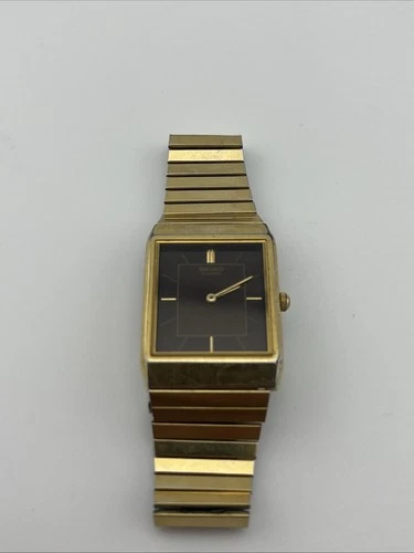 Seiko Tank Mens Vintage Dress Watch Gold Plated 6530-5420 Japan gents *For parts