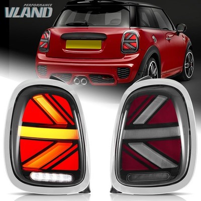 Smoked LED Tail Lights For 2014-2023 Mini Cooper F55 F56 F57 w/Startup Animation