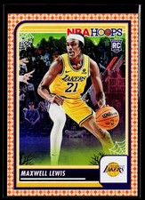 Maxwell Lewis 2023-24 Hoops Haunted Hoops Orange #56 RC Los Angeles Lakers