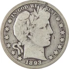 1893 S Barber Silver Half Dollar G/VG Good / Very Good SKU:I24219