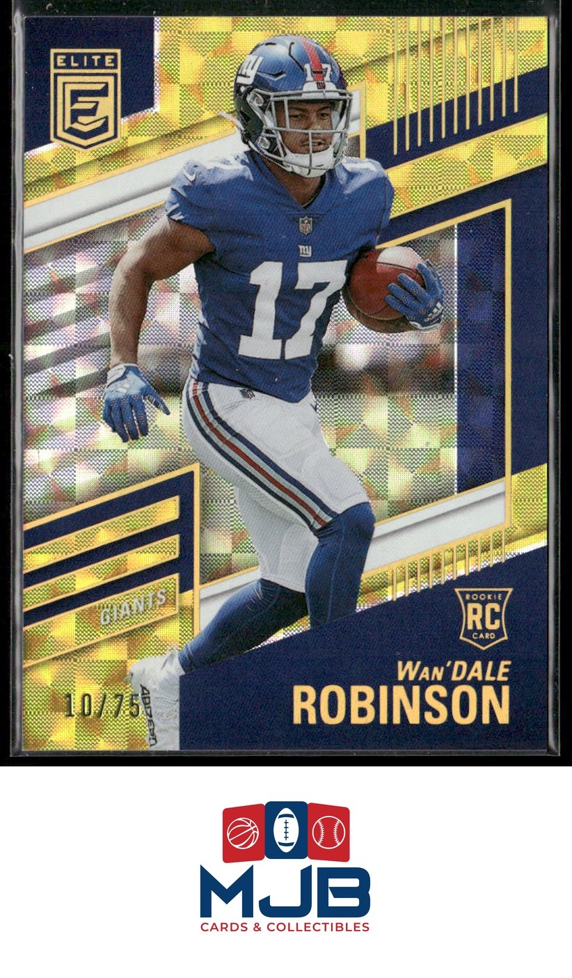 2022 Donruss Elite Wan'Dale Robinson Yellow #/75 Rookie #153