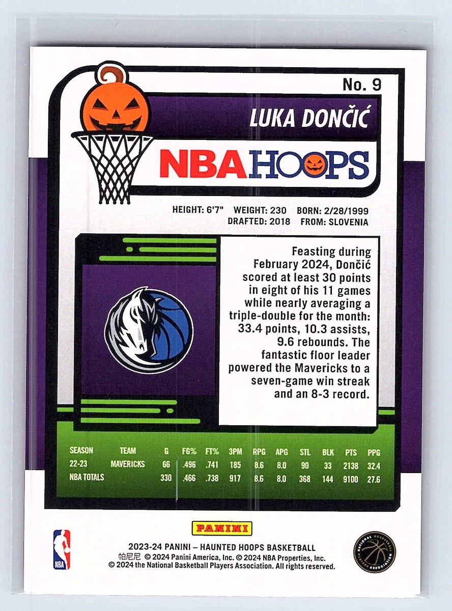 Luka Doncic 2023-24 Hoops Haunted Hoops #9 Orange | eBay