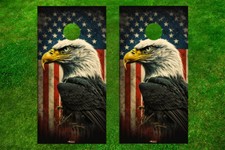 VINYL WRAPS Cornhole Boards DECALS Patriotic Eagle Cornhole Wraps