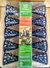 HD DESIGNS OUTDOORS STRING LIGHTS METAL CONE 10-LIGHT SET INDOOR/OUTDOOR GARDEN